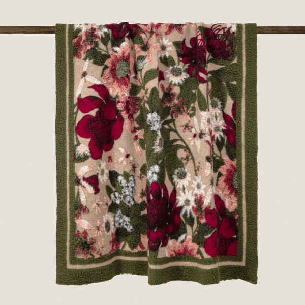 Pledd Greenery Wool 150x190