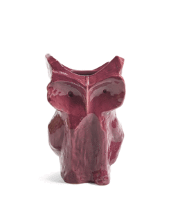 Vase Owl L Augergine After Midnight