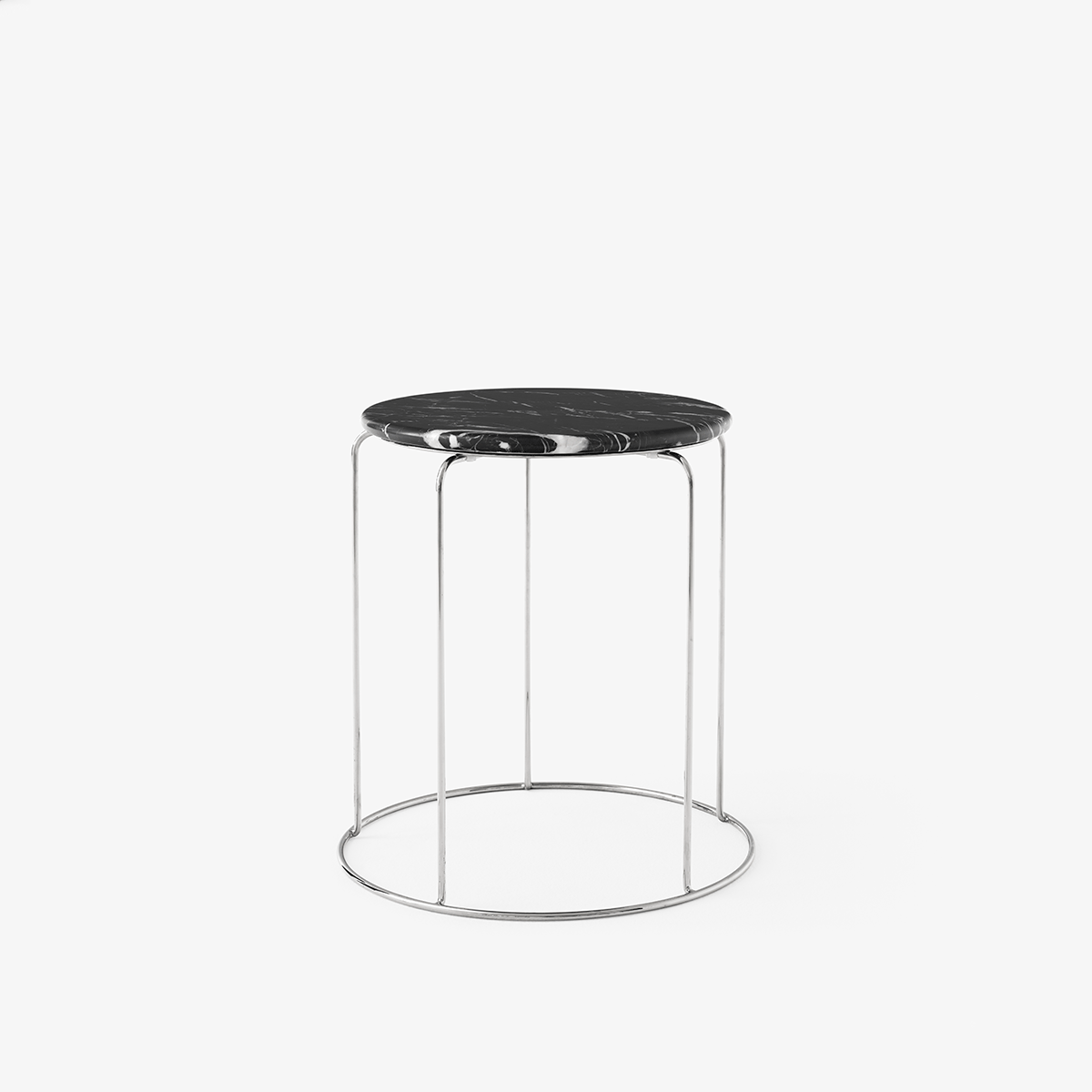 Wire Stool VP11 Nero Marquina