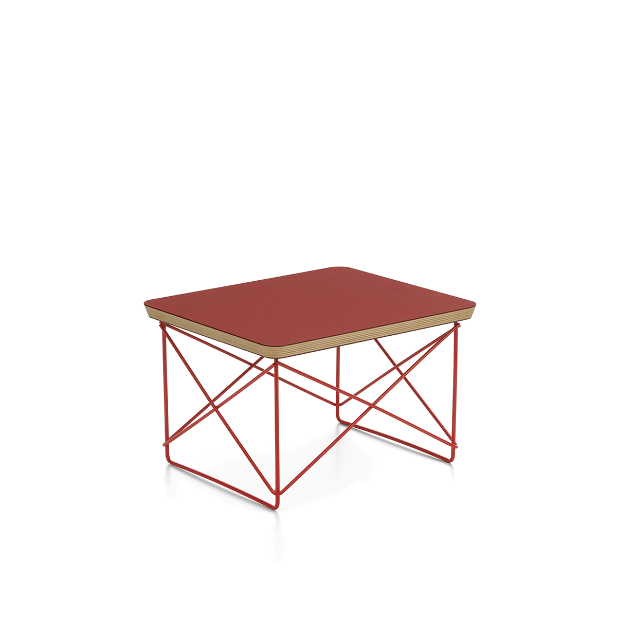 Occasional Table LTR Linoleum Dark Brick/Eames Classic Red