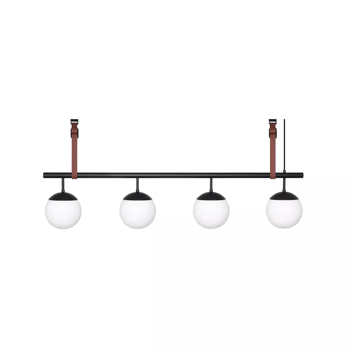 Long Lord Taklampe 4 Sort/Opal Glass