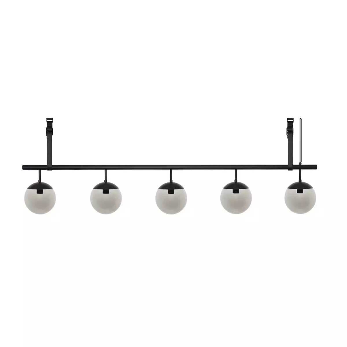 Long Lord Taklampe 5 Sort/Smoked Glass