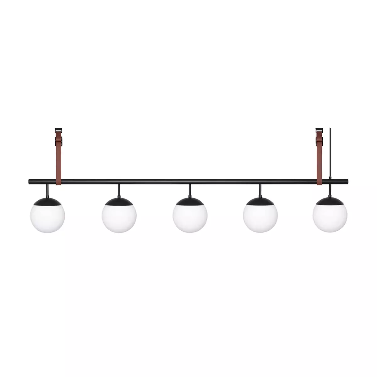 Long Lord Taklampe 5 Sort/Opal Glass