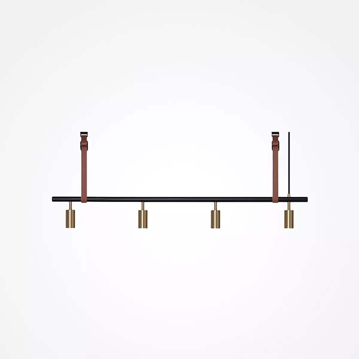 Long John Taklampe 4 Sort/Messing