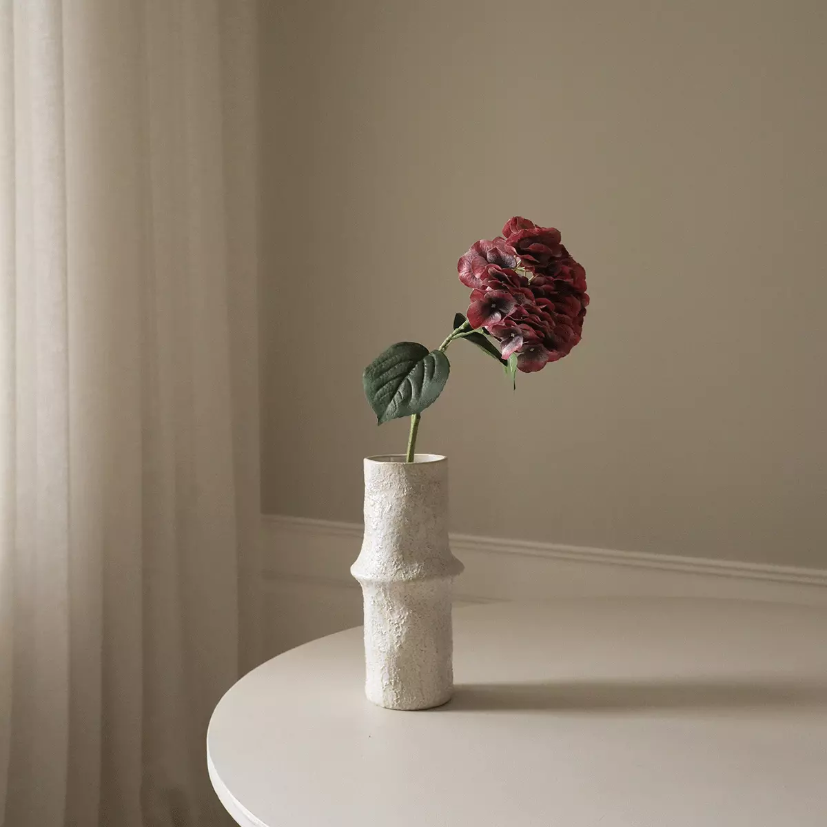 Kunstig Blomst Hydrangea Burgundy