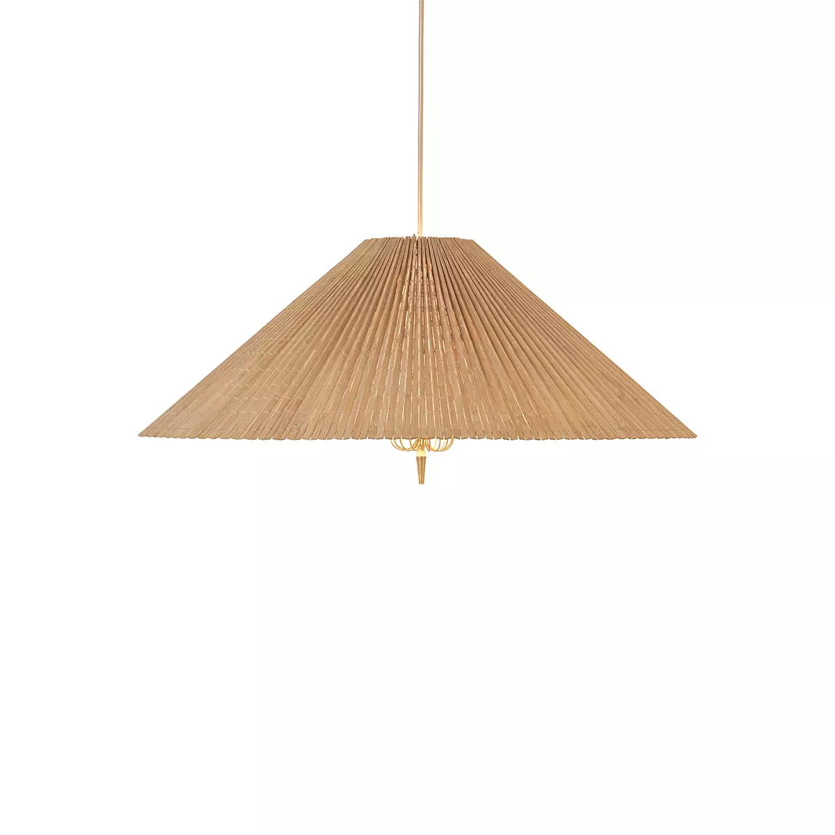 1972 Taklampe Brass/Bamboo