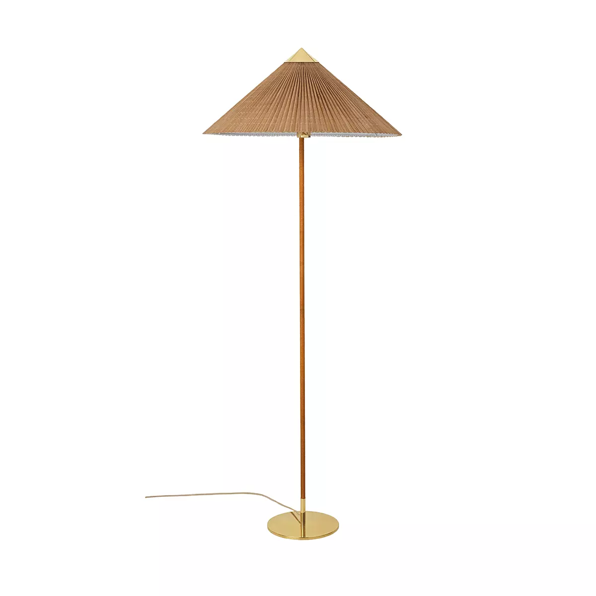 Gulvlampe 9602 Messing/Bamboo