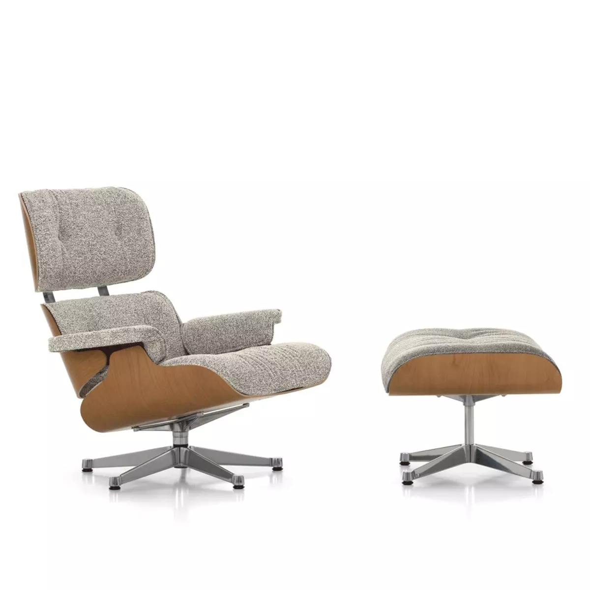 Eames Lounge Chair & Ottoman Cherry Natural/Nubia