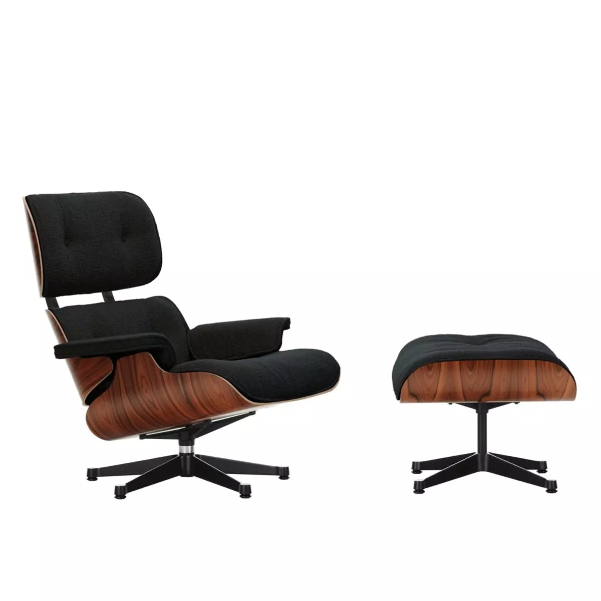 Eames Lounge Chair & Ottoman Palisander/Nubia