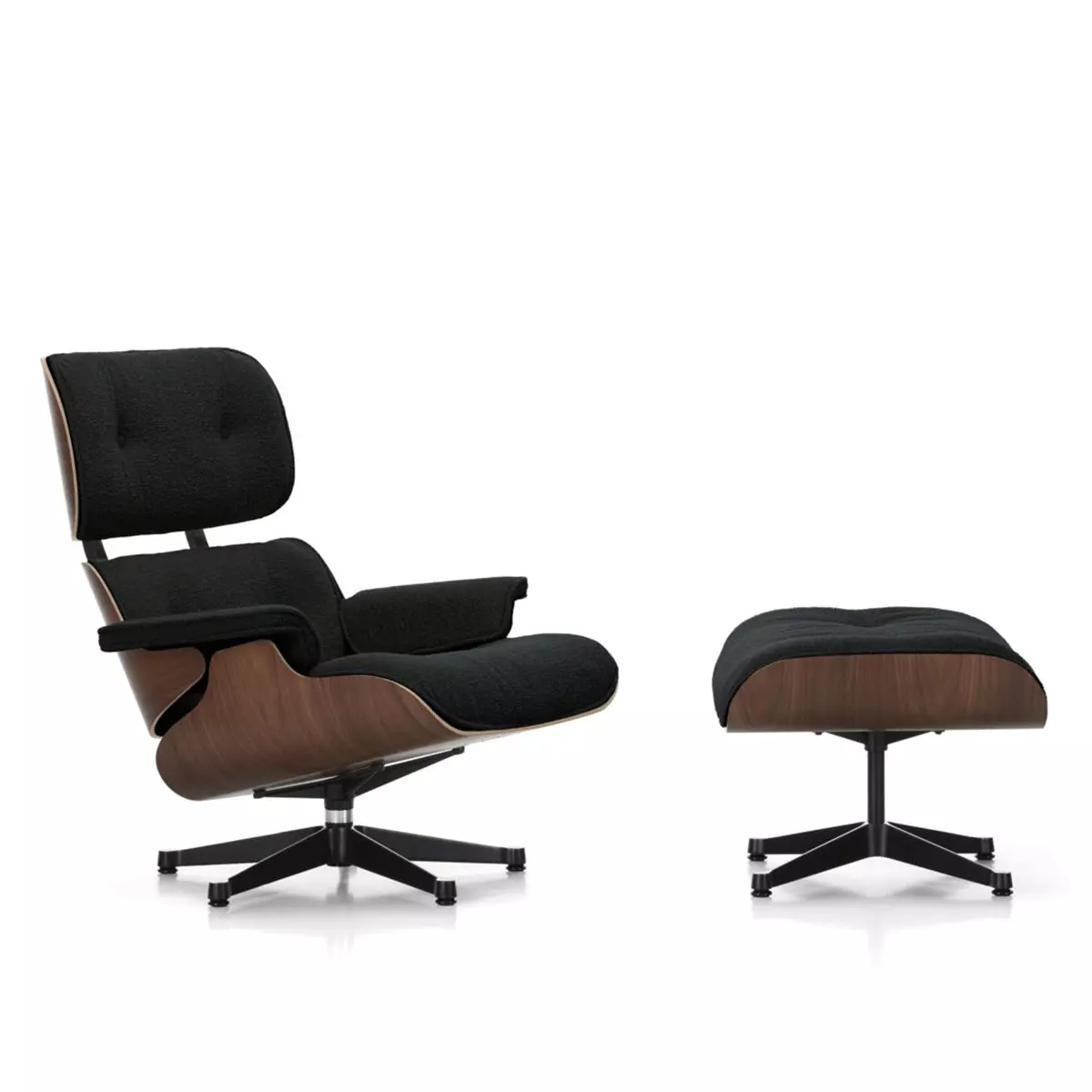 Eames Lounge Chair & Ottoman Walnut Dark/Nubia