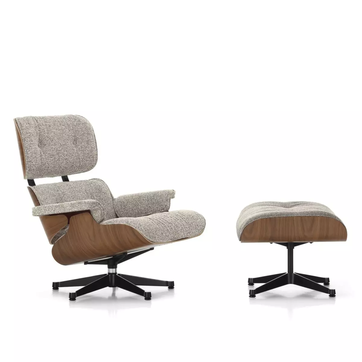 Eames Lounge Chair & Ottoman Walnut Natural/Nubia