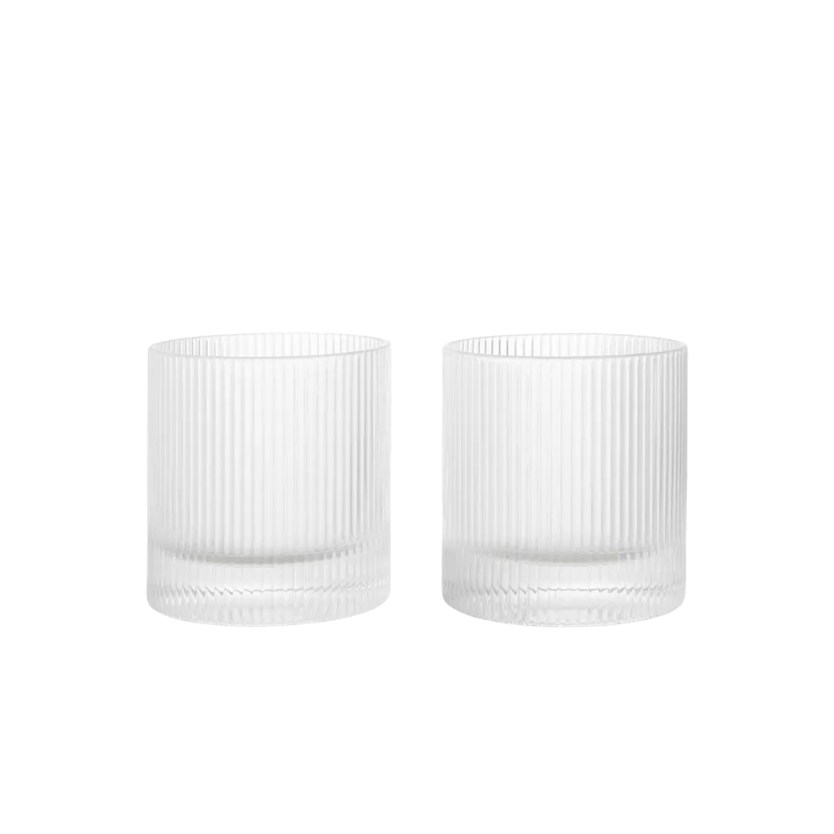 Ripple Tumbler Glass 2pk Clear
