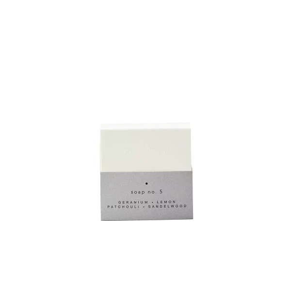 Soap no. 5. Geranium, Lemon, Patchouli & Sandelwood