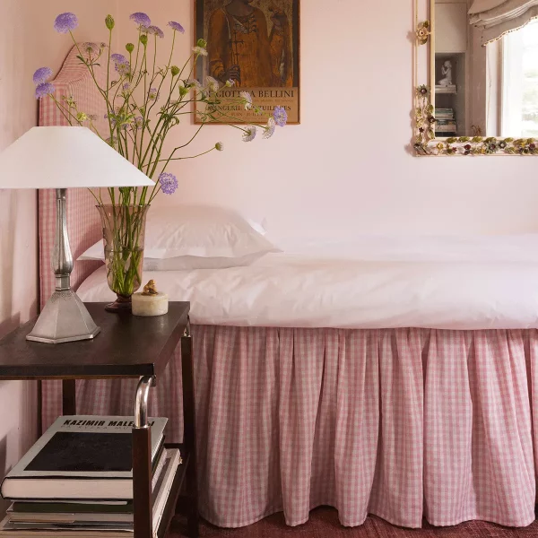 Laura Sengekappe Rutete Rosa 160x220x54