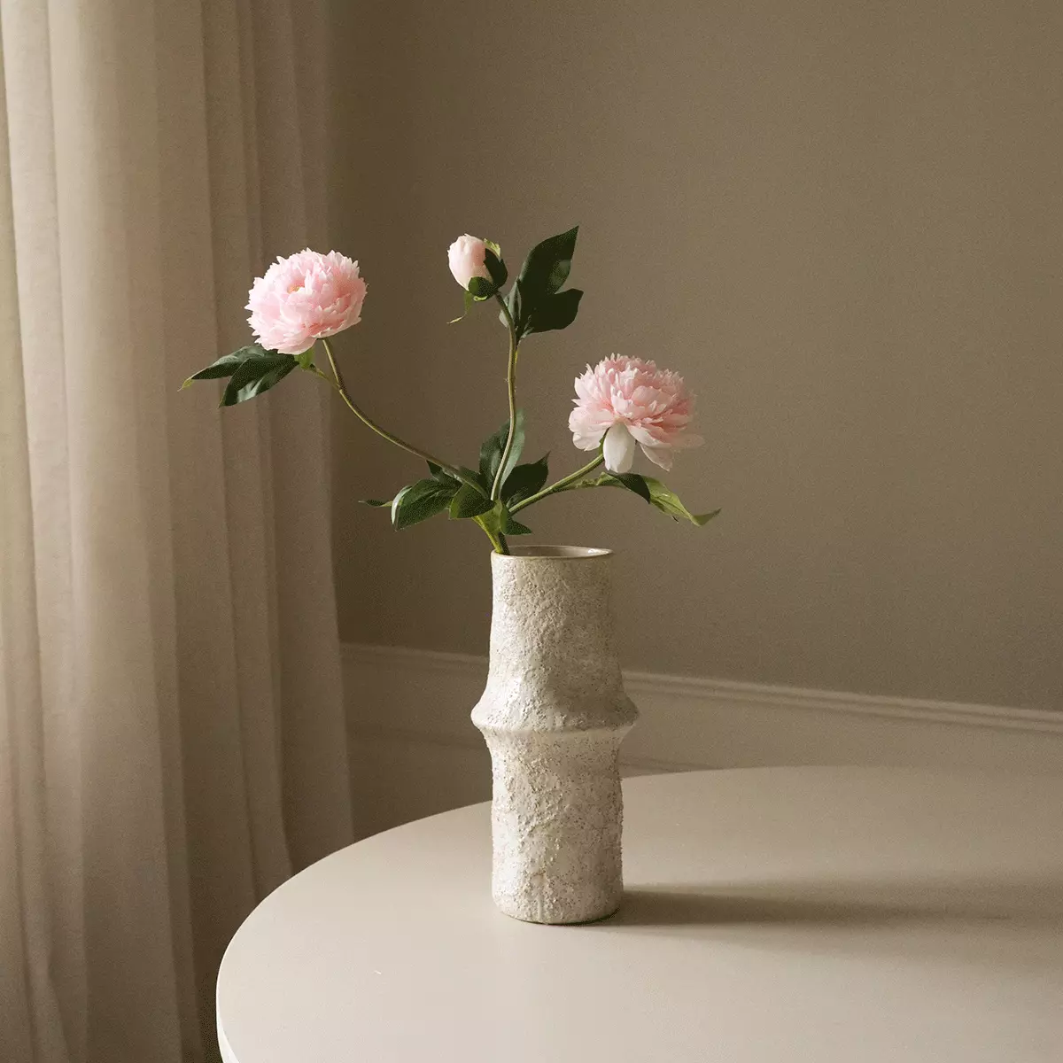 Kunstig Blomst Peony Pink