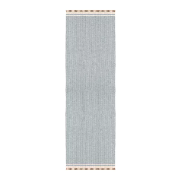 Løper Röllakan Solid Ullteppe Sky Blue 80x300cm