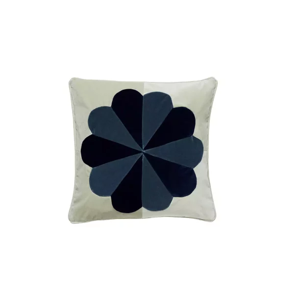 40x40 Maggie Dark Blue/Silver Blue Pute