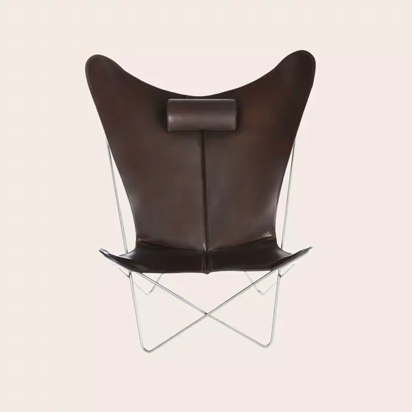 KS Stol Stålramme/Skinn Mocca