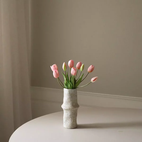 Kunstig Blomst Bukett 10stk Tulip Light Pink