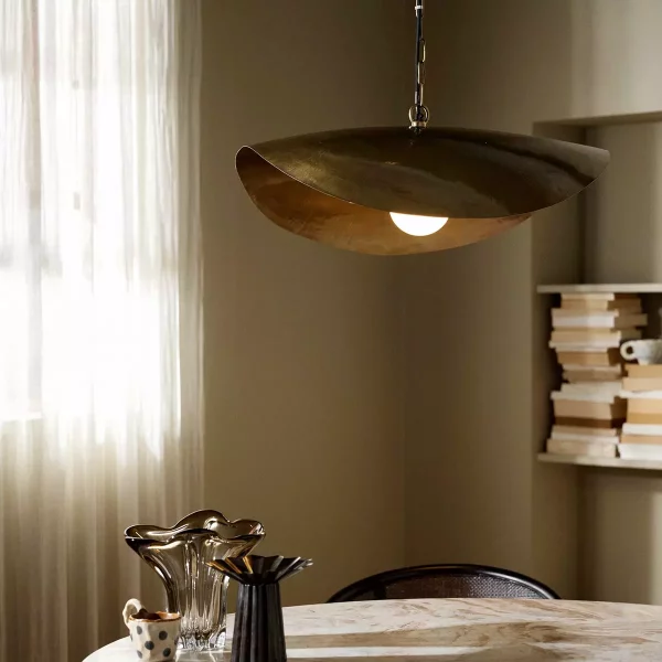 Taklampe Shakti Messing Pendel