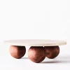 Sofabord Sphere Round Travertine Bianco Ø100