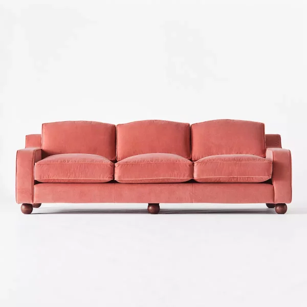 Lola Sofa Velvet Vintage Pink