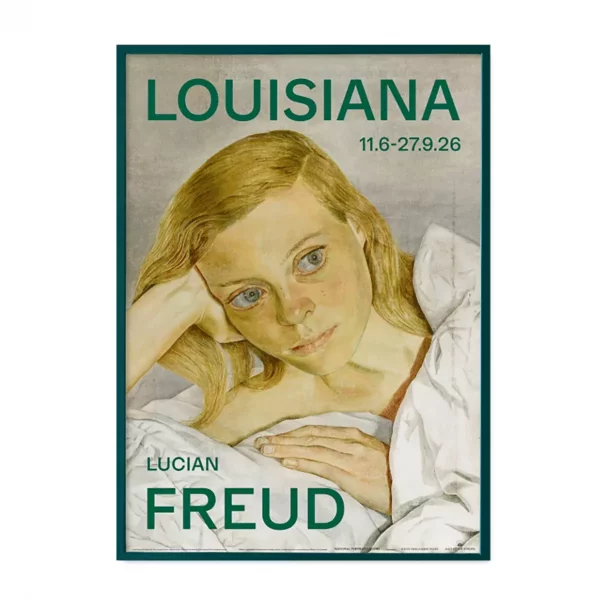 Poster m/Ramme Lucian Freud Girl in Bed 59,4 x 84
