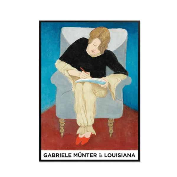 Poster m/Ramme Gabriele Münter Lady in an Armchair 42 x 59,4