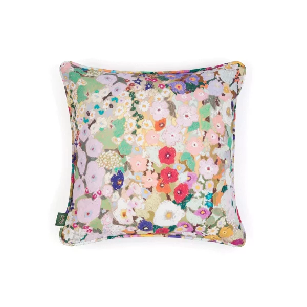 Pute 45x45 Hollyhocks Linen Spring