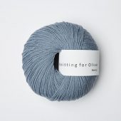Knitting for Olive, Merino Støvet dueblå