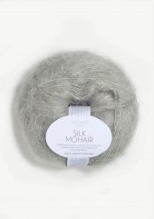 Silk Mohair, lys gråmelert 1022