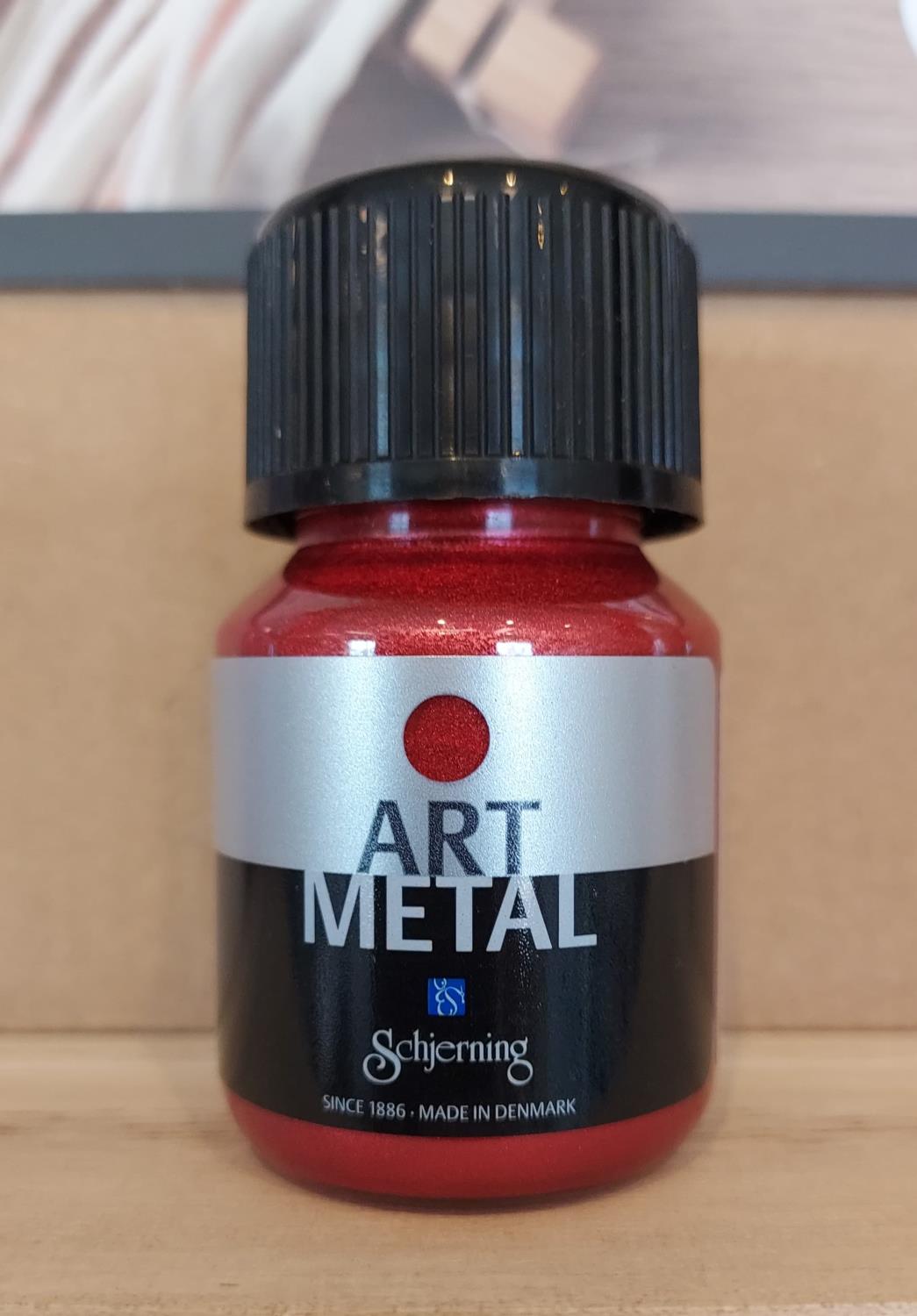 Hobbymaling metallic, lava rød