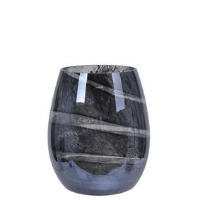 GURO Vase mønstret glass  black
