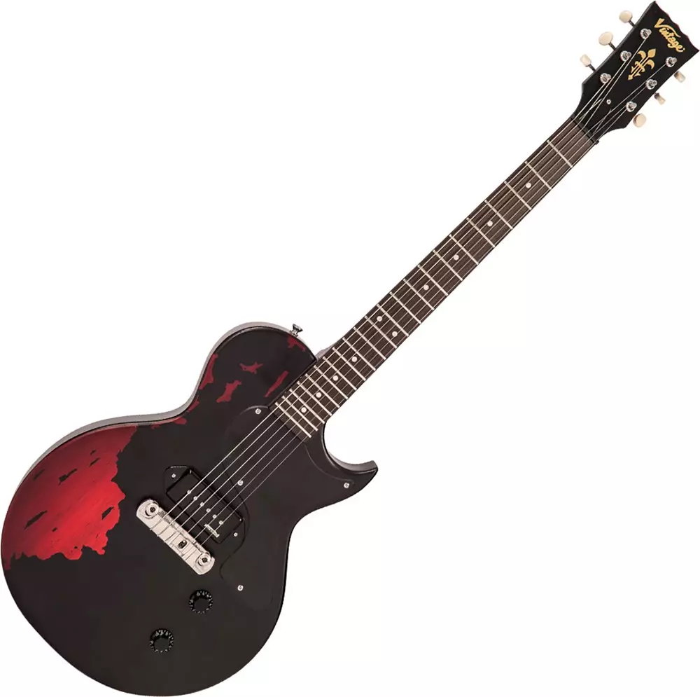 Vintage V120 Icon Distressed Black over Cherry