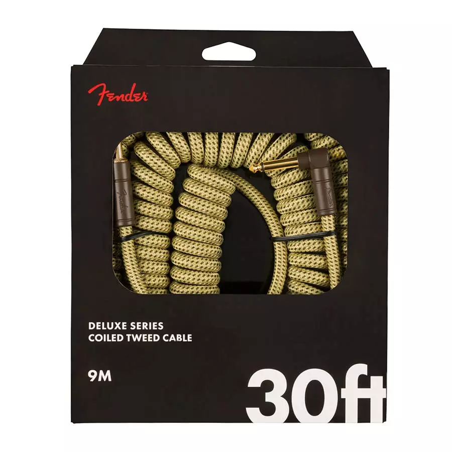 Fender deluxe Coil Cable 9m Yellow Tweed