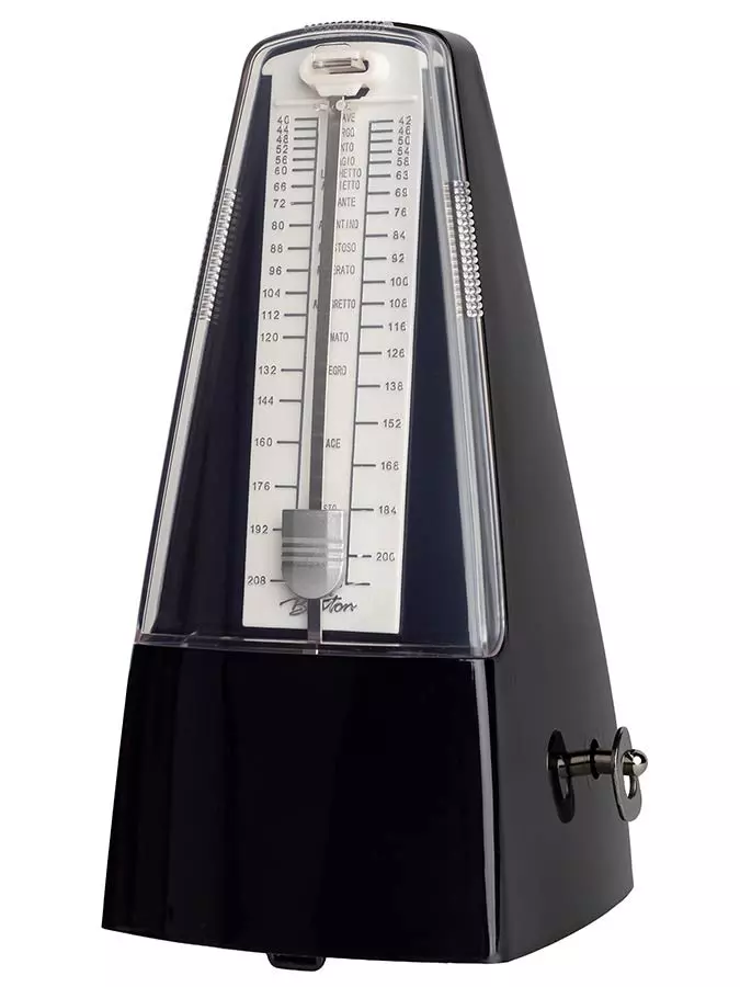 Boston BMM-60-BK mechanical metronome with bell (0-2-3-4-6)