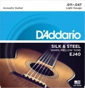 D'addario EJ40 Silk & Steel, .011- .047