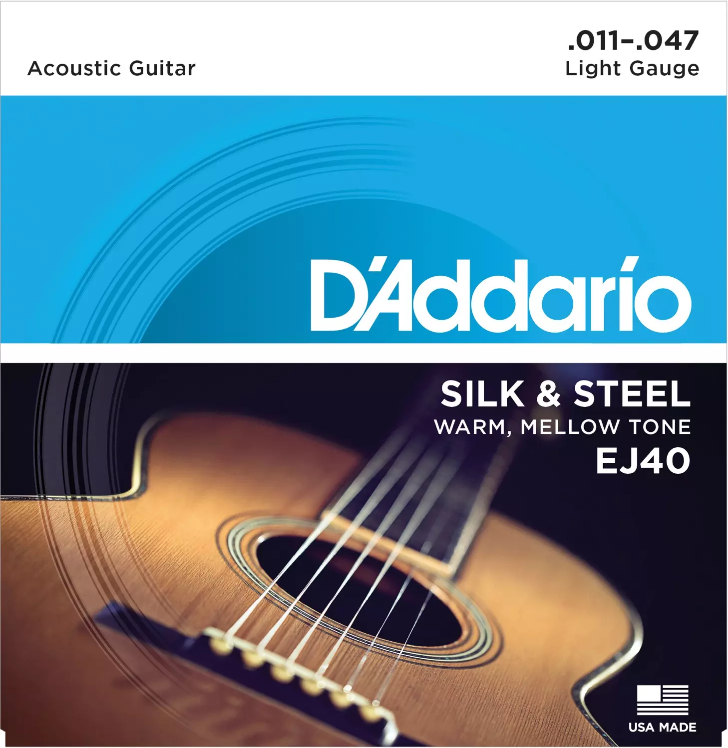 D'addario EJ40 Silk & Steel, .011- .047
