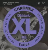 D'Addario CHROMES strengesett el.gitar - ECG24. Jazz Light.