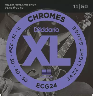D'Addario CHROMES strengesett el.gitar - ECG24. Jazz Light.