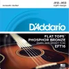 D'addario Flat Tops Phosphor Bronze 12-53