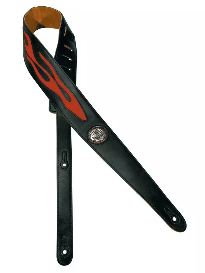 Gaucho gitarreim Black - Orange flame