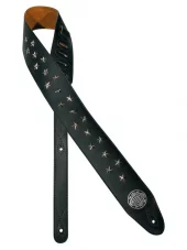 Gaucho Biker Series guitar strap Chrome Stars