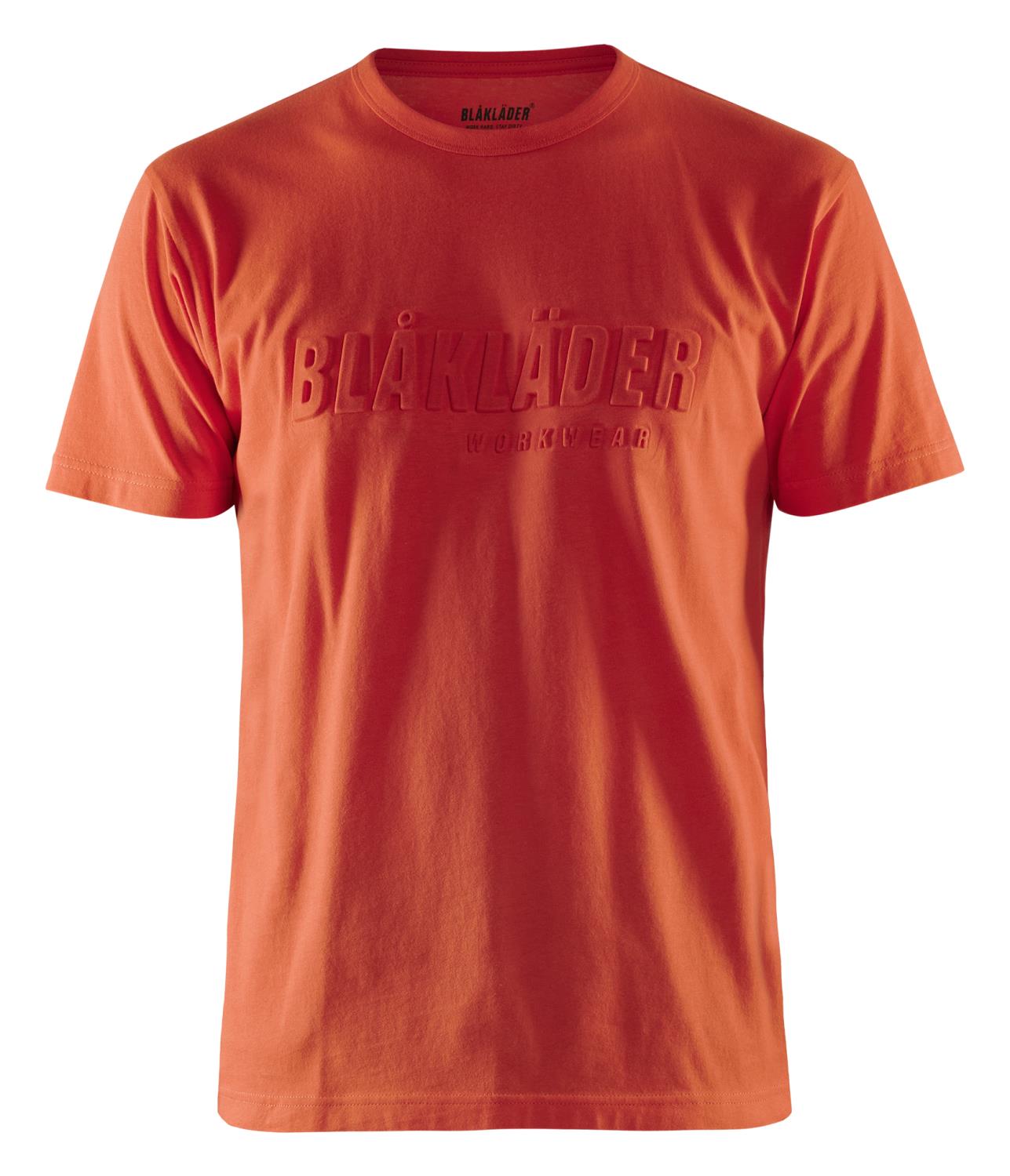 T-skjorte med 3D-print Oransje-rød