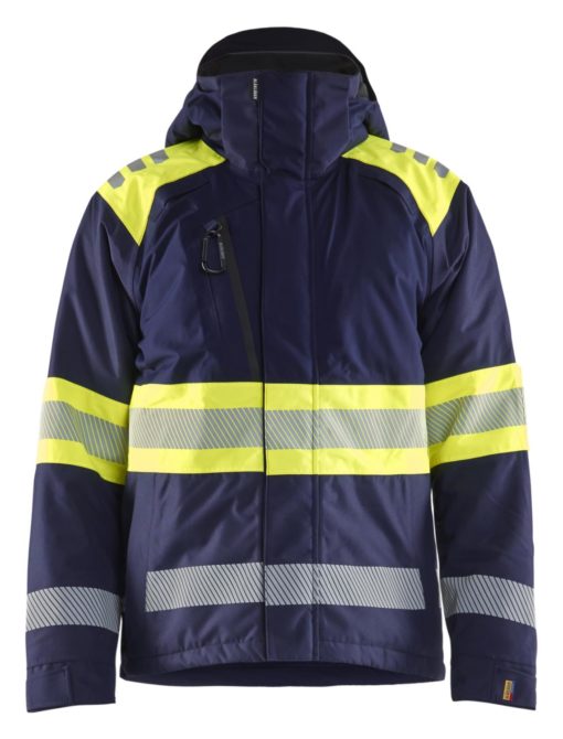Hi-Vis winter jacket class1 Marineblå/Gul