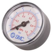 SMC K4-10-50 Analogue Positive Pressure Gauge Back Entry 10bar, Connection Size R 1/4