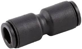 Pneumatic Straight Tube-to-Tube Adapter, Push In 6 mm