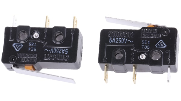 Microswitch, 5 A @ 125 V ac, Solder Terminal
