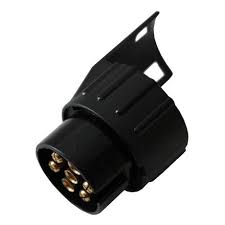 Adapter 7/13-pol, kort, Plus, JS TrailerParts, 7-pol bil/13-pol henger,