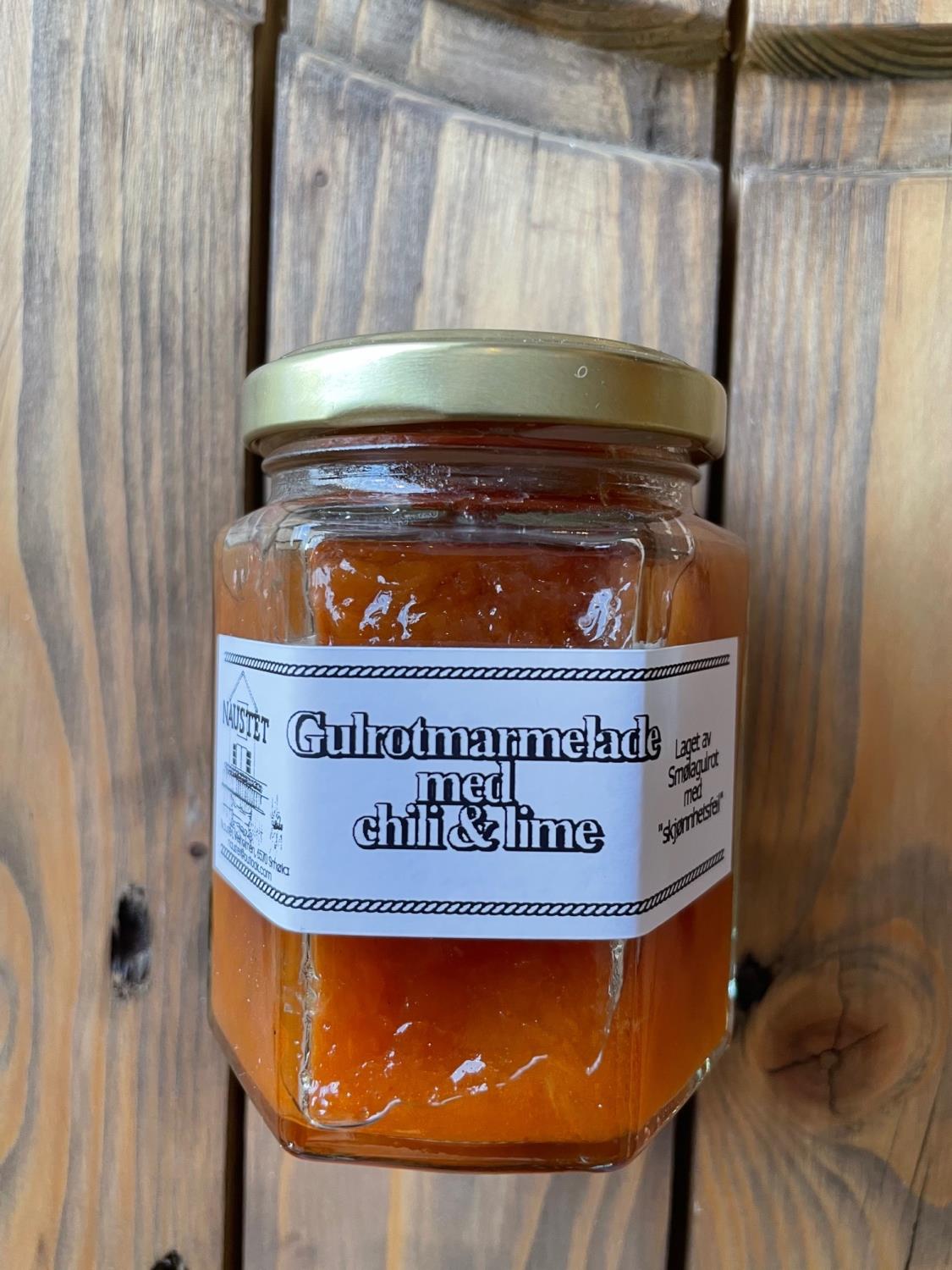 Naustet gulrotmarmelade m/ chili og lime